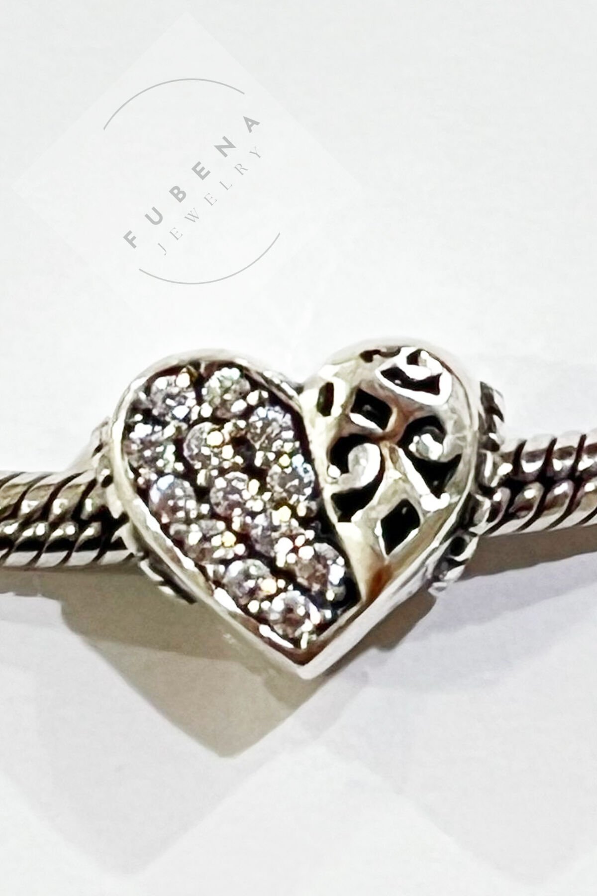 Yerli Üretim  Taşlı Kalp ve Hayat Ağacı Charm