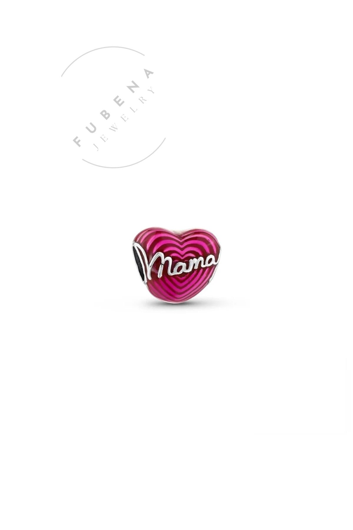 Fubena Pembe Mama Kalp Charm