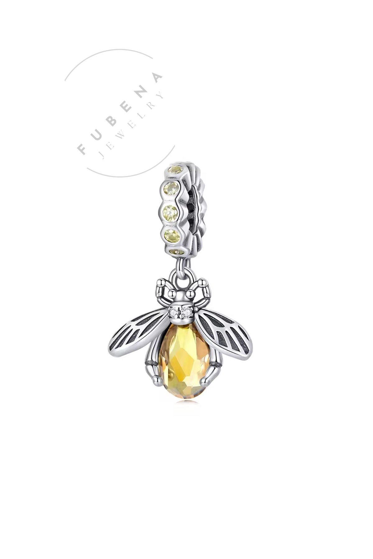 Fubena Sarı Taşlı Ateşböceği Sallantılı Charm